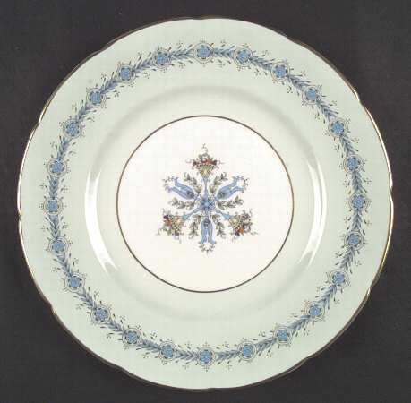Geneva (Green Rim) Dinner Plate
