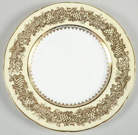 Golden Wedding Cream Salad Plate