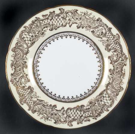 Golden Wedding Cream Bread & Butter Plate by Coalport