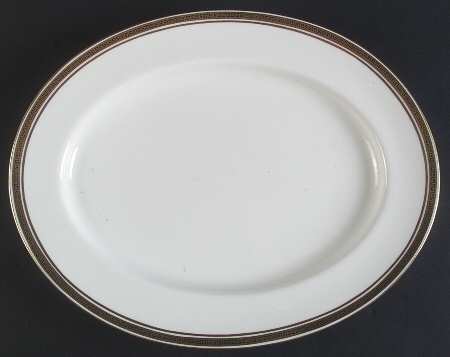 Greek Key 14" Oval Serving Platter by Coalport