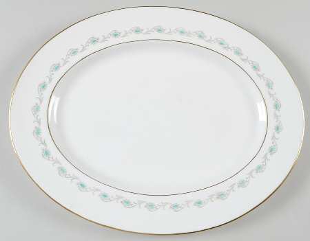Harrington Turquoise 13" Oval Serving Platter