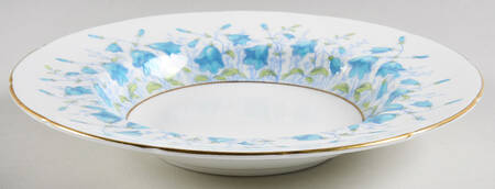 Harebell Turquoise Large Rim Soup Bowl