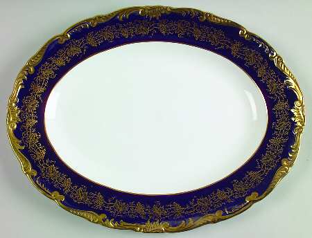 Hazelton Cobalt Blue 13" Oval Serving Platter