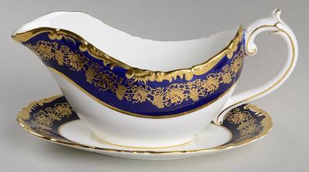Hazelton Cobalt Blue Gravy Boat & Underplate