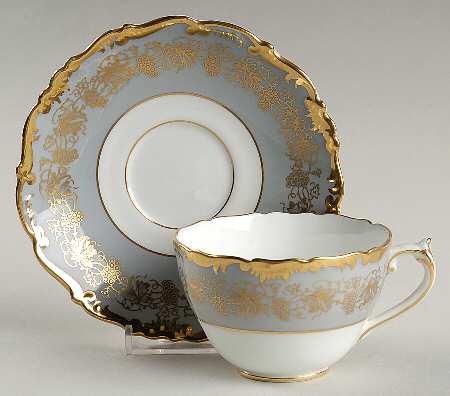 Hazelton Grey Flat Cup & Saucer Set