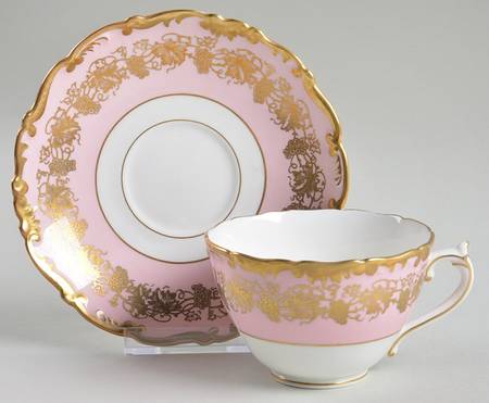 Hazelton Pink Footed Cup & Saucer Set
