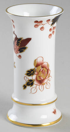 Hong Kong (New Backstamp, Mauve Flowers) 4" Vase