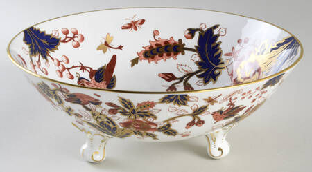 Hong Kong (New Backstamp, Mauve Flowers) 10" Footed Bowl