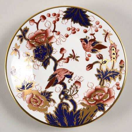 Hong Kong (New Backstamp, Mauve Flowers) Saucer for Flat Cup