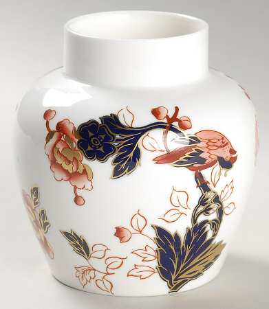 Hong Kong (New Backstamp, Mauve Flowers) Small Ginger Jar No Lid