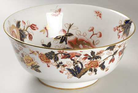 Hong Kong (New Backstamp, Mauve Flowers) 10" Large Salad Serving Bowl