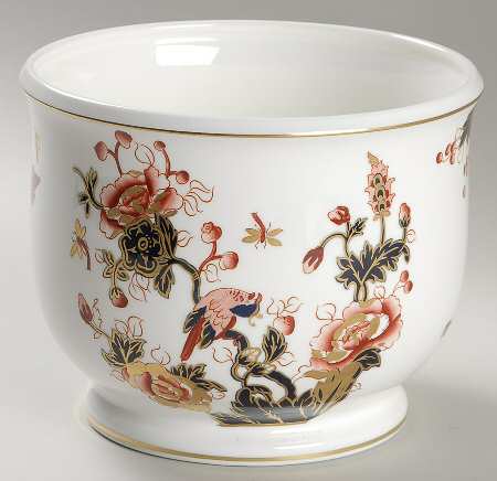 Hong Kong (New Backstamp, Mauve Flowers) 5" Cachepot