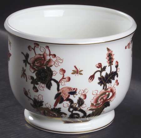 Hong Kong (New Backstamp, Mauve Flowers) 5" Cachepot