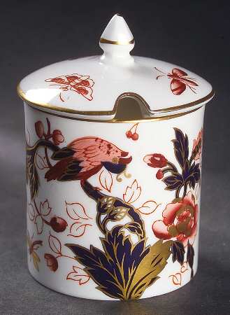 Hong Kong (New Backstamp, Mauve Flowers) Jam/Jelly & Lid