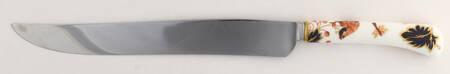 Hong Kong (Old Backstamp, Rust Flowers) Carving Knife with Stainless Blade