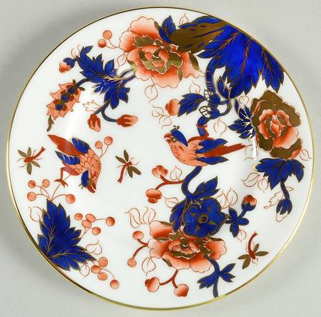 Hong Kong (Old Backstamp, Rust Flowers) Small Bread & Butter Plate