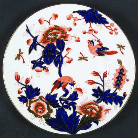 Hong Kong (Old Backstamp, Rust Flowers) Salad Plate