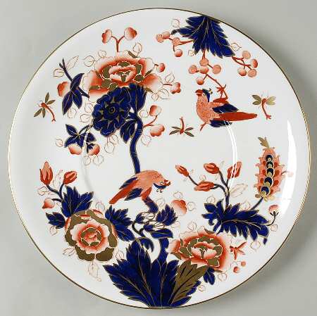 Hong Kong (Old Backstamp, Rust Flowers) Underplate for Tureen