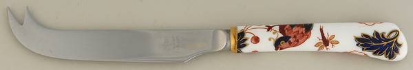 Hong Kong (Old Backstamp, Rust Flowers) Cheese Knife with Stainless Blade