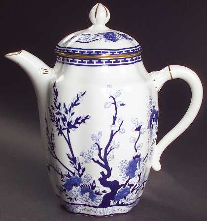 Indian Tree Blue Coffee Pot & Lid