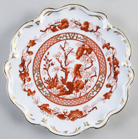 Indian Tree Coral (Scalloped) Sheffield Dessert Plate