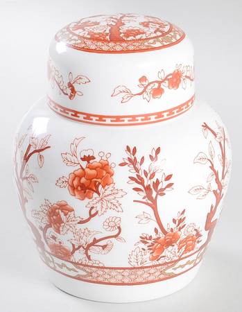 Indian Tree Coral (Scalloped) Medium Ginger Jar & Lid