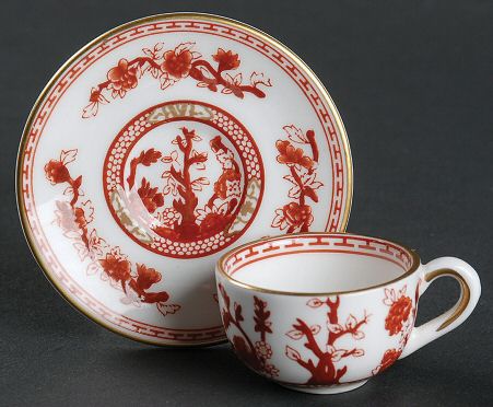 Indian Tree Coral (Semi Scalloped) Miniature Cup and Saucer Set