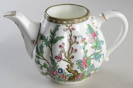 Indian Tree Multicolor (Scalloped, Older) Teapot No Lid