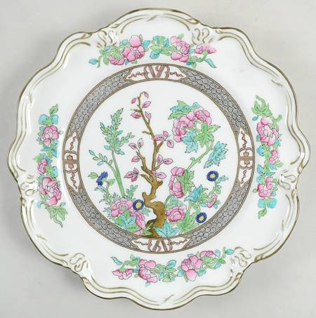 Indian Tree Multicolor (Scalloped, Older) Sheffield Dessert Plate