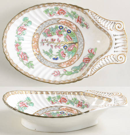 Indian Tree Multicolor (Scalloped, Older) 8" Shell Shaped Dish