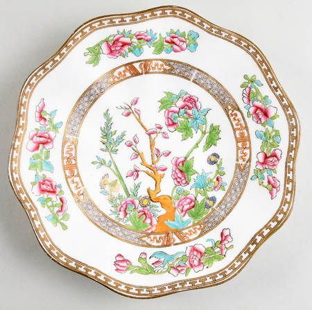 Indian Tree Multicolor (Scalloped, Older) 9" Shallow Round Bowl