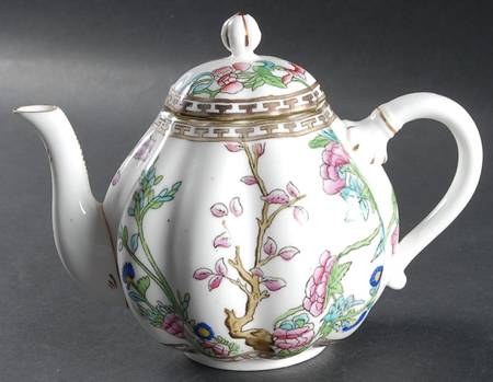 Indian Tree Multicolor (Scalloped, Older) Small Teapot & Lid