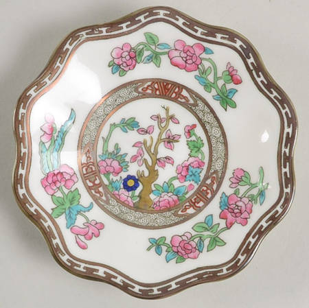 Indian Tree Multicolor (Scalloped, Older) Saucer for Flat Demitasse Cup