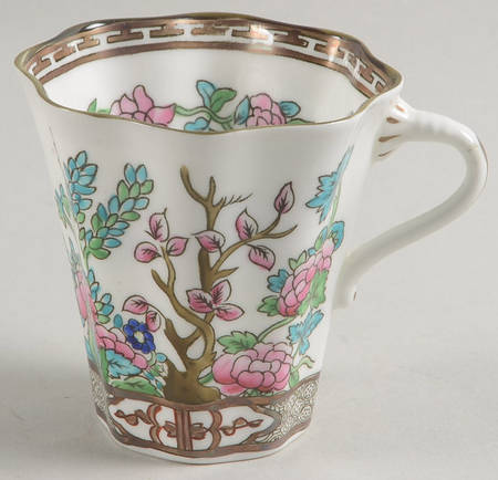 Indian Tree Multicolor (Scalloped, Older) Flat Demitasse Cup
