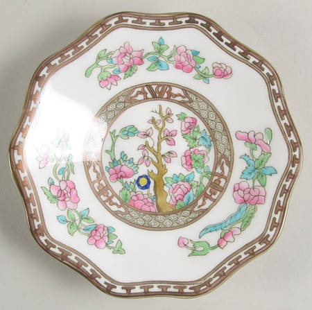 Indian Tree Multicolor (Scalloped, Older) Saucer for Flat Bouillon Cup