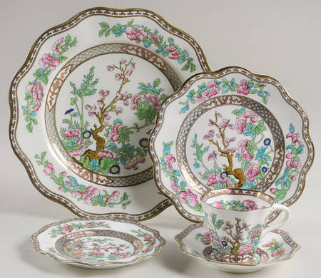 Indian Tree Multicolor (Scalloped, Older) 5 Piece Place Setting