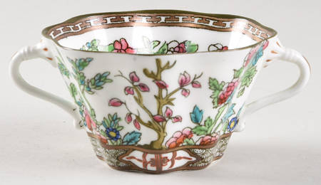 Indian Tree Multicolor (Scalloped, Older) Flat Bouillon Cup