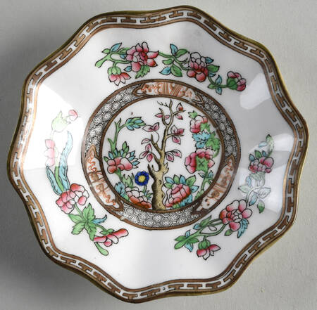 Indian Tree Multicolor (Scalloped, Older) Saucer for Flat Cup