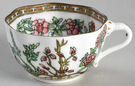 Indian Tree Multicolor (Scalloped, Older) Flat Cup