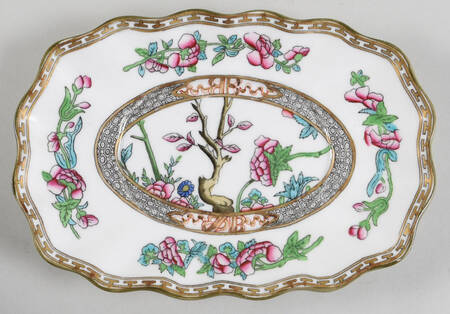 Indian Tree Multicolor (Scalloped, Older) Underplate for Gravy Boat