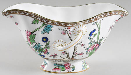 Indian Tree Multicolor (Scalloped, Older) Gravy Boat
