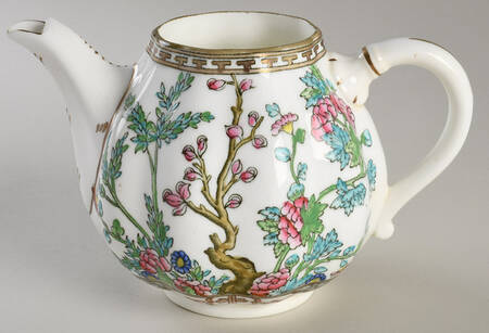 Indian Tree Multicolor (Scalloped, Older) Individual Teapot No Lid