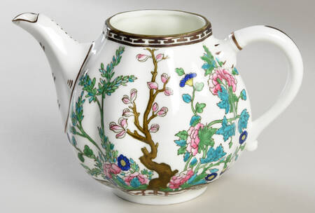 Indian Tree Multicolor (Scalloped, Older) Small Teapot No Lid
