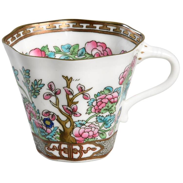 Indian Tree Multicolor (Scalloped, Older) Flat Cup