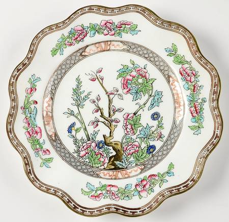 Indian Tree Multicolor (Scalloped, Older) Luncheon Plate