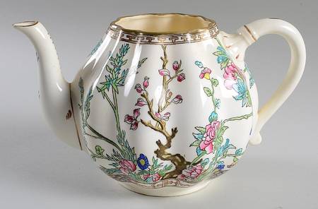 Indian Tree Multicolor (Scalloped, Older) Teapot No Lid