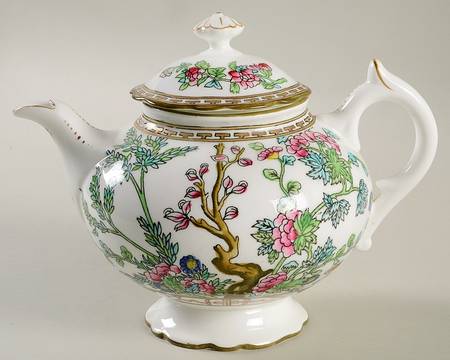 Indian Tree Multicolor (Scalloped, Older) Small Teapot & Lid