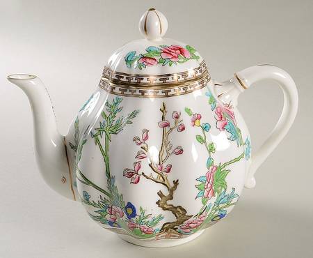 Indian Tree Multicolor (Scalloped, Older) Teapot & Lid
