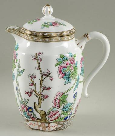 Indian Tree Multicolor (Scalloped, Older) Hot Water Jug & Lid