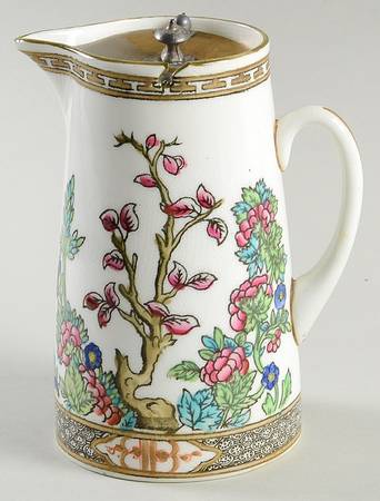 Indian Tree Multicolor (Scalloped, Older) Syrup with Metal Lid